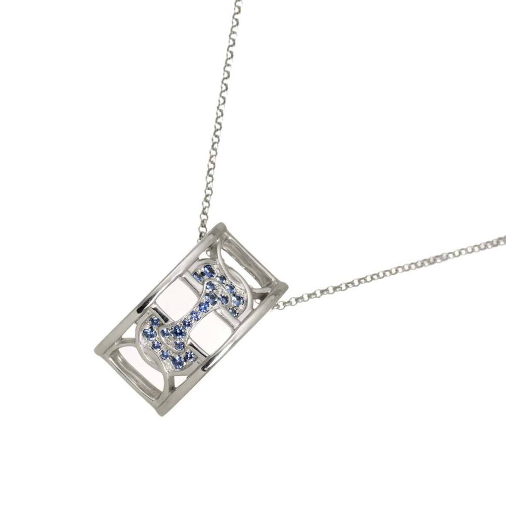 CELINE 18k Silver Sapphire Necklace
